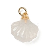 Natural White Agate Pendants KK-Z094-04G-02-1