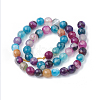Natural Striped Agate/Banded Agate Beads Strands G-S281-51L-8mm-2