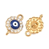 304 Stainless Steel Crystal Rhinestone Connector Charms STAS-G398-24G-01-2