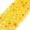Handmade Millefiori Glass Bead Strands X-LAMP-J035-8mm-06-2