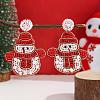 Christmas Cute Snowman Glass Bead Handmade Stud Earrings for Christmas Gift HD0565-1