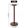 Round Wood Jewelry Necklace Display Organizer Hanging Tower Rack NDIS-WH0017-05-2