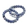 Natural Blue Spot Jasper Bead Stretch Bracelets BJEW-K212-B-039-1