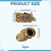 2Pcs Brass European Beads KK-HY0004-63AG-2