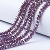 Electroplate Glass Beads Strands EGLA-A034-J6mm-B-2