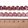 Anti-Tarnish Electroplate Glass Beads Strands GLAA-N064-10mm-14-2