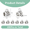 200Pcs Tibetan Style Alloy Tube Bails FIND-DC0005-76-2