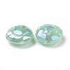 Rainbow Iridescent Plating Acrylic Beads OACR-A010-05B-2