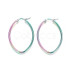 304 Stainless Steel Geometric Hoop Earrings STAS-D171-05C-M-1