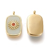 Natural Amazonite & Red Agate Pendants KK-P184-01A-08G-2