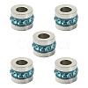 201 Stainless Steel Polymer Clay Rhinestone Inlaid Beads RB-YW0001-11E-1