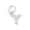 925 Sterling Silver Letter Charms LS-STER-C012-01S-Y-1
