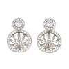 Brass Micro Pave Clear Cubic Zirconia Peg Bails Pin Pendants KK-CBA6A75-42P-1