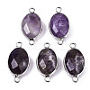 Natural Amethyst Links/Connectors G-T131-102-19-1