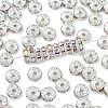 Brass Grade A Rhinestone Spacer Beads RB-A004-4-1