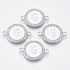 Alloy Enamel Links Connectors ENAM-TAC0003-01S-04G-1