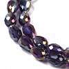 Transparent Electroplate Glass Beads Strands LS-EGLA-N013-T8mm-B06-3