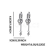 304 Stainless Steel Hoop Earrings for Men WG41879-01-5