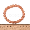 8.5MM Grade A Natural Dyed & Heated Chalcedony Round Beaded Stretch Bracelets for Women GG-CBA3F02-14A-01-5