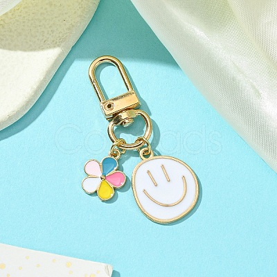 Alloy Enamel Pendant Decorations HJEW-YW00008-01-1