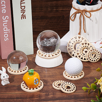 50Pcs 3 Styles Wood Hollow Pendants WOOD-CP0001-03-1