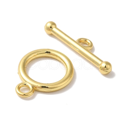 Rack Plating Brass Toggle Clasps X-KK-A225-06G-1