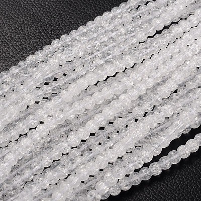 Synthetic Crackle Quartz Beads Strands GBA092-6MM-1