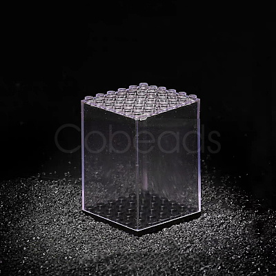 Transparent Plastic Minifigures Display Case ODIS-WH0043-25-1