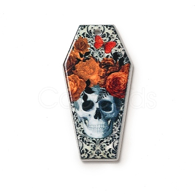 Halloween Printed Acrylic Pendants MACR-K330-20B-1