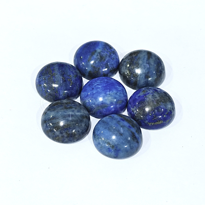 Dyed Natural Lapis Lazuli Gemstone Dome/Half Round Cabochons G-J330-06-25mm-1