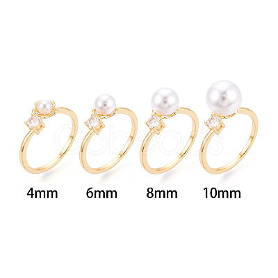 Flower Brass Micro Pave Cubic Zirconia Cup Peg Ring Settings LS-KK-N274-15G-1