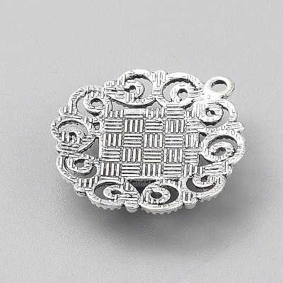 Tibetan Style Alloy Pave Synthetic Turquoise Pendants PALLOY-CJC0025-01AS-F-1