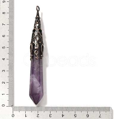 Natural Amethyst Pointed Big Pendants G-P560-02R-21-1