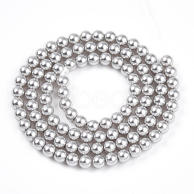 Baking Paint Pearlized Glass Pearl Bead Strands HY-N002-4mm-A03-1