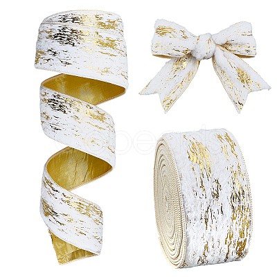 Gold Stamping Single Face Polyester Ribbon OCOR-WH0109-052A-1