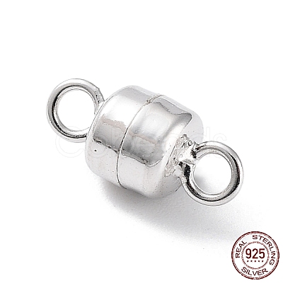 Anti-Tarnish Rhodium Plated 925 Sterling Silver Magnetic Clasps STER-A043-01P-1