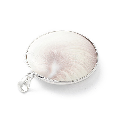 Natural Sea Shell Pendants SHEL-F005-03P-1