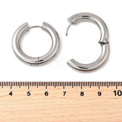 Tarnish Resistant 202 Stainless Steel Huggie Hoop Earrings EJEW-O087-08G-P-1