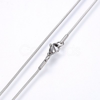 Non-Tarnish 304 Stainless Steel Snake Chain Necklaces NJEW-E122-32C-1