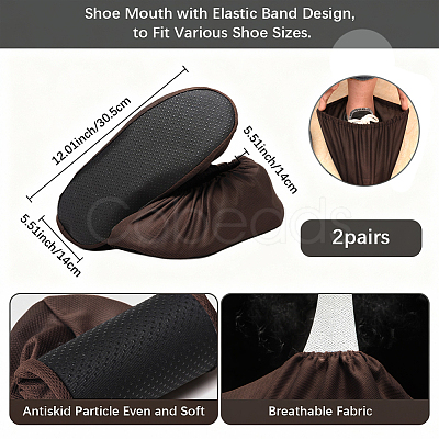 Polyester Silent Non-slip Shoe Covers AJEW-WH20067-116C-1