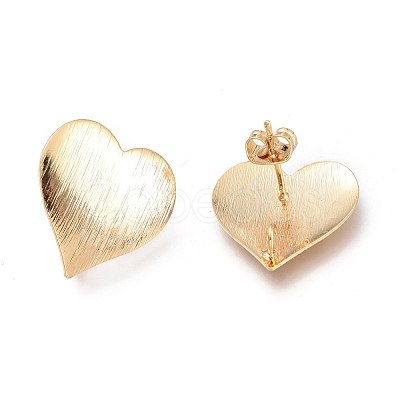 Brass Stud Earring Findings KK-M211-04G-1