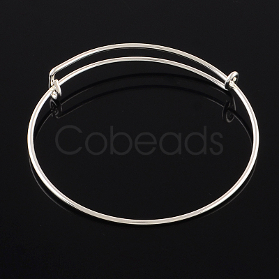 Adjustable Iron Expandable Bangle Making BJEW-YW0001-03RG-1