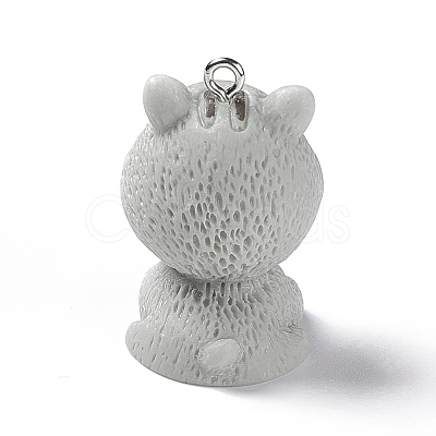 Opaque Resin Pendants RESI-E032-01P-07-1