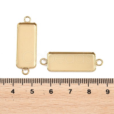Ion Plating(IP) 304 Stainless Steel Cabochon Connector Settings STAS-F222-032G-1