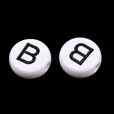 Opaque White Acrylic European Beads AC-CBA3BDD-01B-1