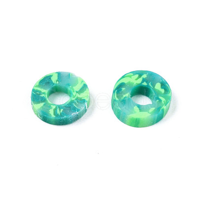 Handmade Polymer Clay Beads Strands CLAY-R089-6mm-167-1