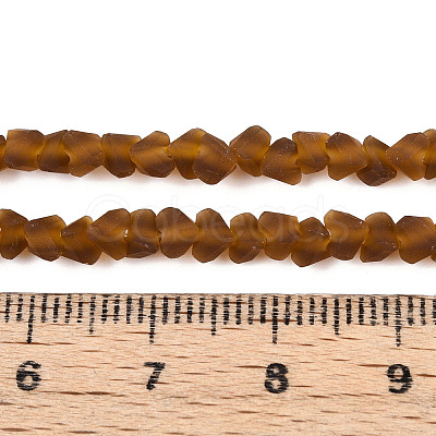 Frosted Transparent Glass Beads Strands GLAA-N016-4mm-01-1