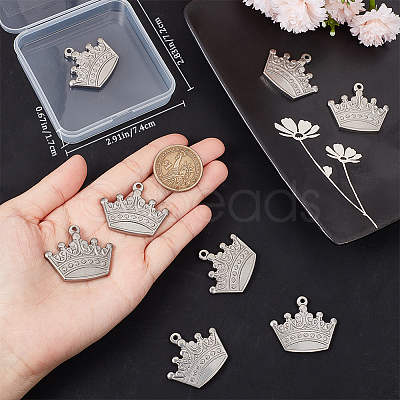8Pcs 304 Stainless Steel Pendants STAS-BBC0003-66-1