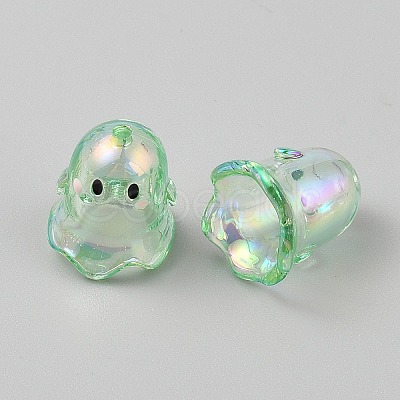 Transparent Acrylic Bead Caps TACR-WH0021-20B-1