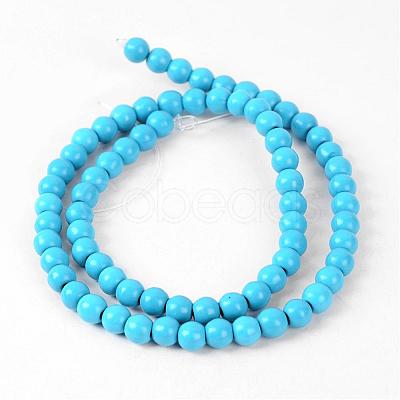 Synthetic Turquoise Beads Strands TURQ-G106-6mm-02F-1